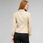 Notch Collar Basket Weave Jacket, New Rattan Multi, small