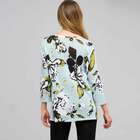 Printed V-Neck Pullover, seamist combo, small
