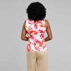 Floral Tie Front Shirt, Hot Pink Combo, small