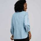 3/4 Sleeve Bib Front Top, antique wash, small