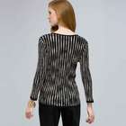 3/4 Sleeve Zip Cardigan., Black Multi, small