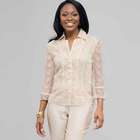 Floral Print Shirt Jacket., Ivory Multi, small