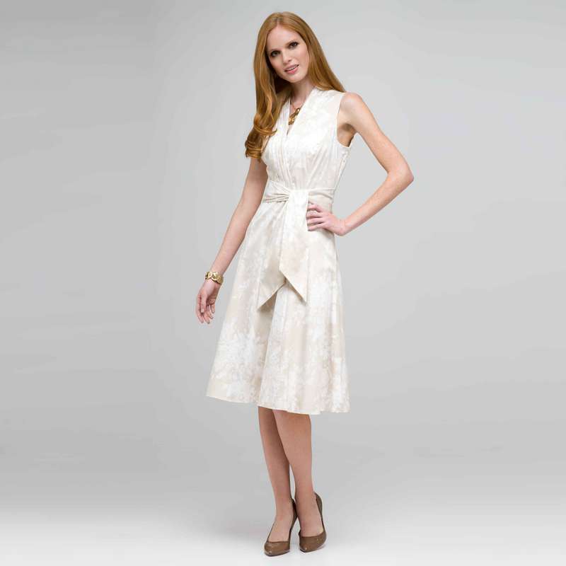 Neutral Floral Dress, Dark Stone, large