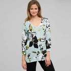 Printed V-Neck Pullover, seamist combo, small
